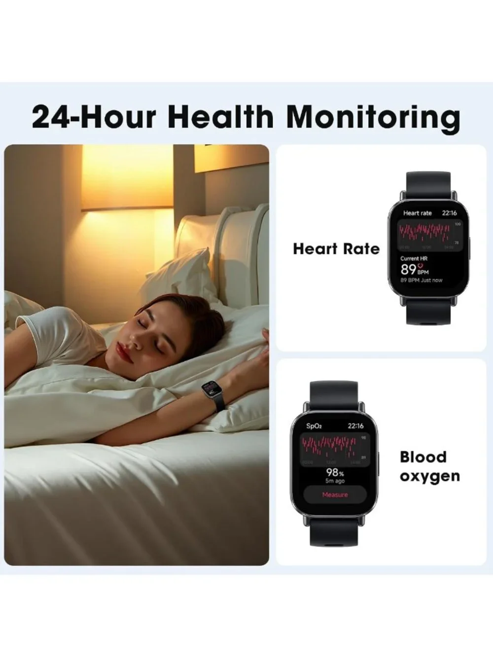 Smart Watch with 2” LCD Display, Step Counter, 140 Sports Modes, Waterproof